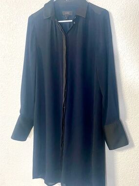 J.Crew Women’s Navy and Black Classy lightweight Shirt Mini dress size 4